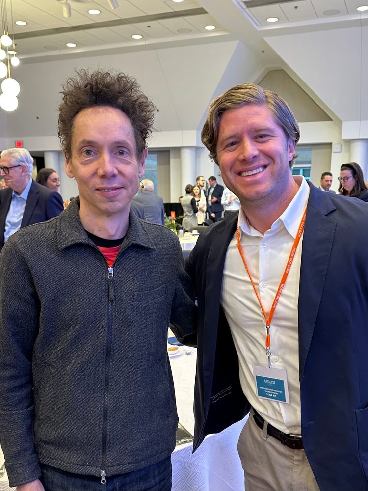 Mark Johnson networking at leadership event